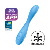 Satisfyer Vibro connecté G-SPOT FLEX 4+ Satisfyer 20cm Bleu